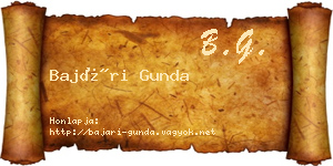 Bajári Gunda névjegykártya
